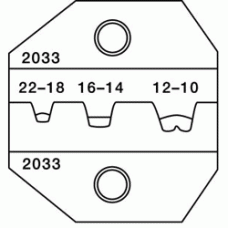 Матрица для 1300/8000 неизолированные втулочные 22-14AWG